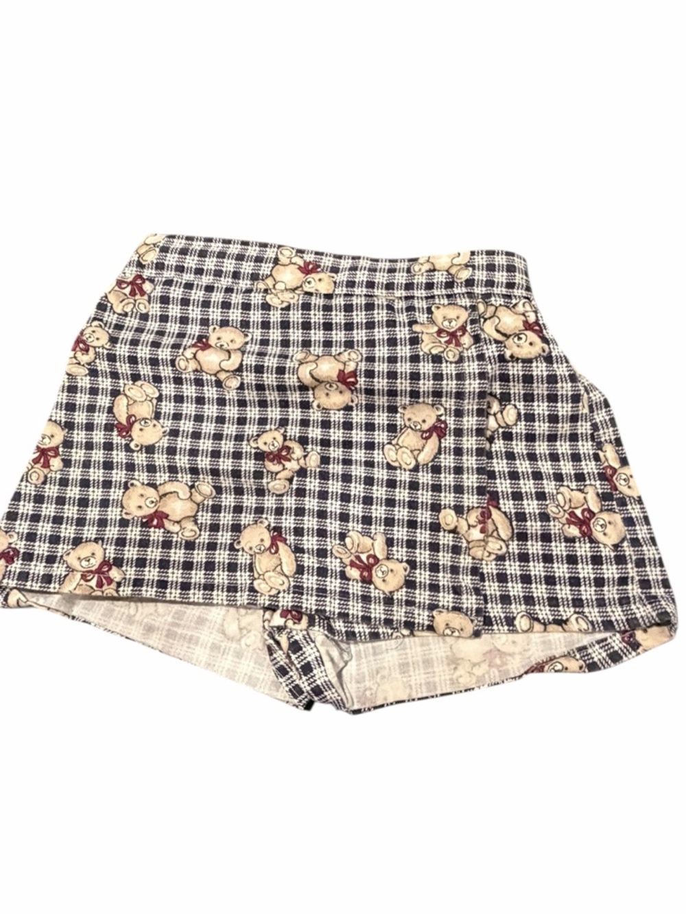 Vintage 90s Girls Teddy Bear Print Skort Size 5 Retro 1990s  Sparkle